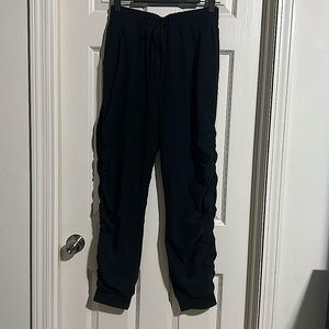 Black Ruched Joggers